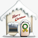 回家圣诞快乐建筑主页房子圣诞快图标图标