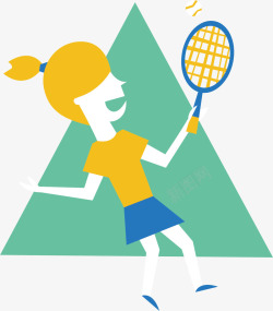 打网球全民健身节日矢量图素材