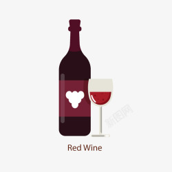 红色瓶装红色瓶装红酒矢量图高清图片