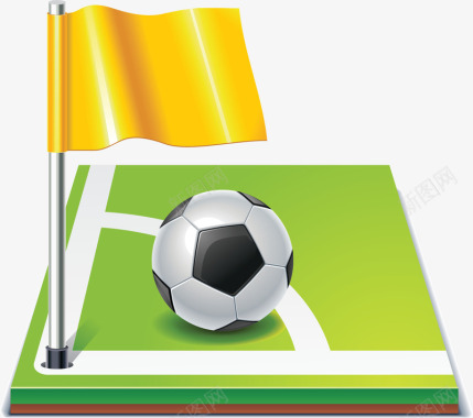足球比赛会徽卡通足球赛场图标UI矢量图图标