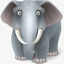 大象3D动物图标图标