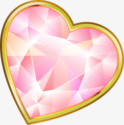 闪耀的钻石粉色闪耀钻石爱心高清图片
