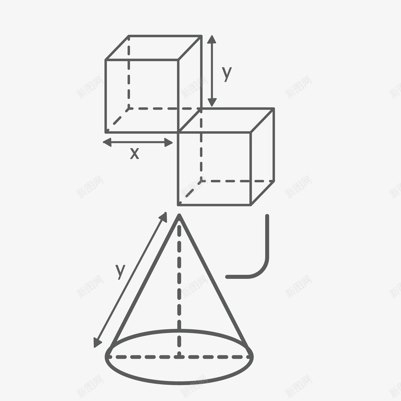 数学矩形圆锥等形状png免抠素材_88icon https://88icon.com ai 化学 学习 教育 数学 灰色 现代 科学 科技