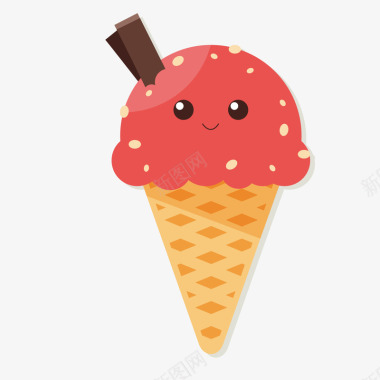 卡通冰淇淋矢量图图标图标