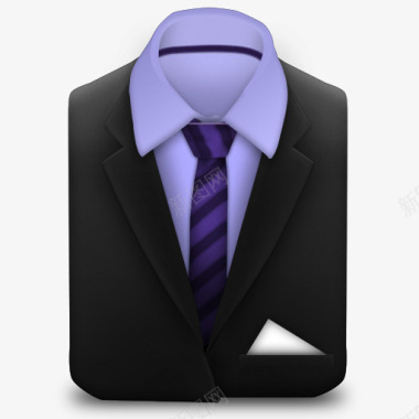 经理西服紫色条纹图标图标