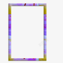 黄色相册背景紫黄色相间相框高清图片