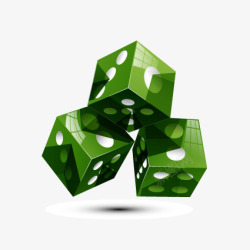 游戏骰子绿色的筛子图标高清图片