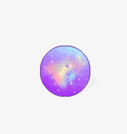 紫色星空星球素材