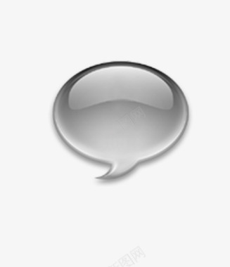 立体异形对话框3D立体图标灰色对话框图标