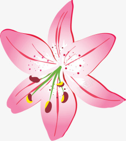 粉色唯美盛开花朵手绘素材
