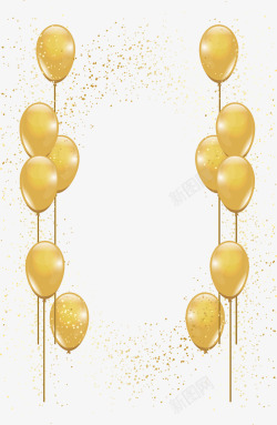 两串鱼丸儿童节金色气球装饰高清图片