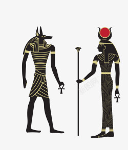 黑色埃及法老神兽神秘素材