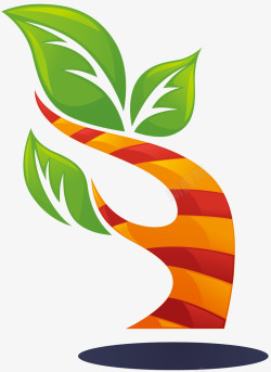 彩色树木矢量图素材