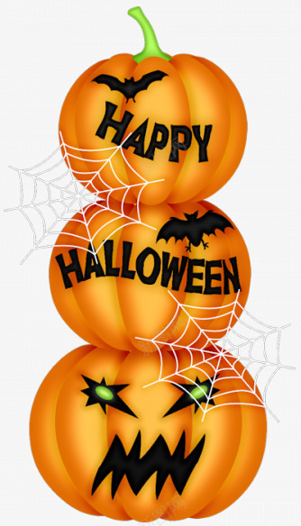 HAPPYHALLOWEENpng免抠素材_88icon https://88icon.com 万圣节 南瓜 卡通南瓜 蜘蛛网