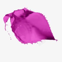 紫色叶子颜料素材