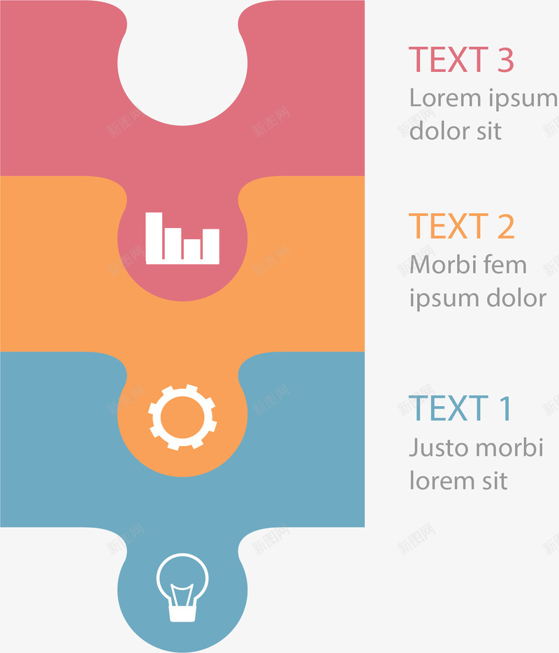 彩色拼图步骤图表矢量图ai免抠素材_88icon https://88icon.com 三个步骤图 拼图图表 步骤 步骤图表 流程图 矢量png 矢量图