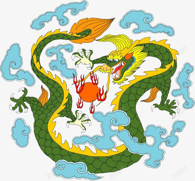 东方龙png免抠素材_88icon https://88icon.com 东方龙 中国风 中国龙 传说 神话 神龙 青色 龙