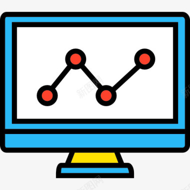 笔记本电脑屏幕统计图标图标