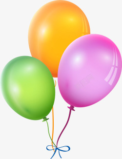 三个外国儿童儿童节美丽的气球高清图片