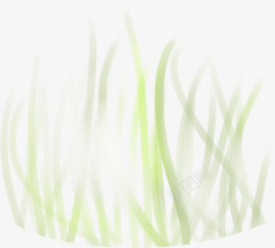 绿色手绘草丛素材