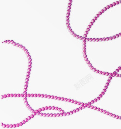 粉色珍珠链子素材