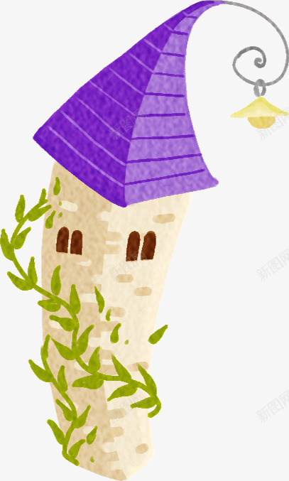 紫色创意花园美景插画png免抠素材_88icon https://88icon.com 创意 插画 紫色 美景 花园