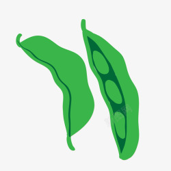 卡通豌豆蔬菜矢量图素材
