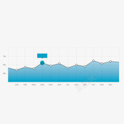 蓝色折线数据素材