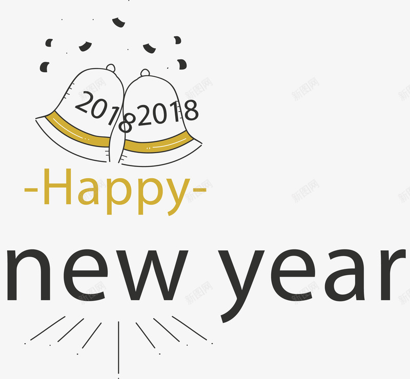 2018新年标签png免抠素材_88icon https://88icon.com 018 2018标签 2铃铛 卡通手绘新年标签 卡通手绘铃铛 手绘标签 新年标签 新年标签矢量图 标签设计