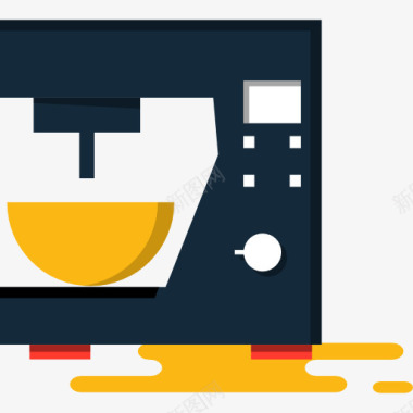 欧美厨房设计咖啡机图标图标