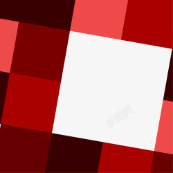 红色简约格子边框纹理素材