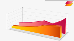 立体折线图素材