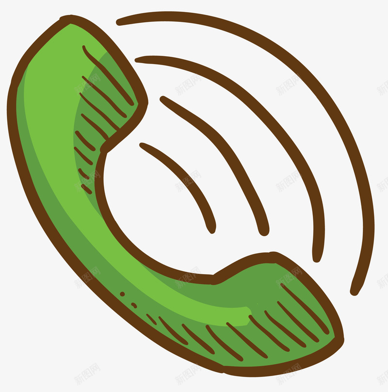 绿色拨打电话符号矢量图ai免抠素材_88icon https://88icon.com 卡通 卡通风格 拨打电话 电话短信符号 矢量符号 绿色 绿色符号 矢量图