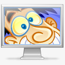 monitor显示乐趣计算机监控屏幕快乐有趣图标图标