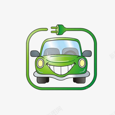 绿色环保电动车图标图标