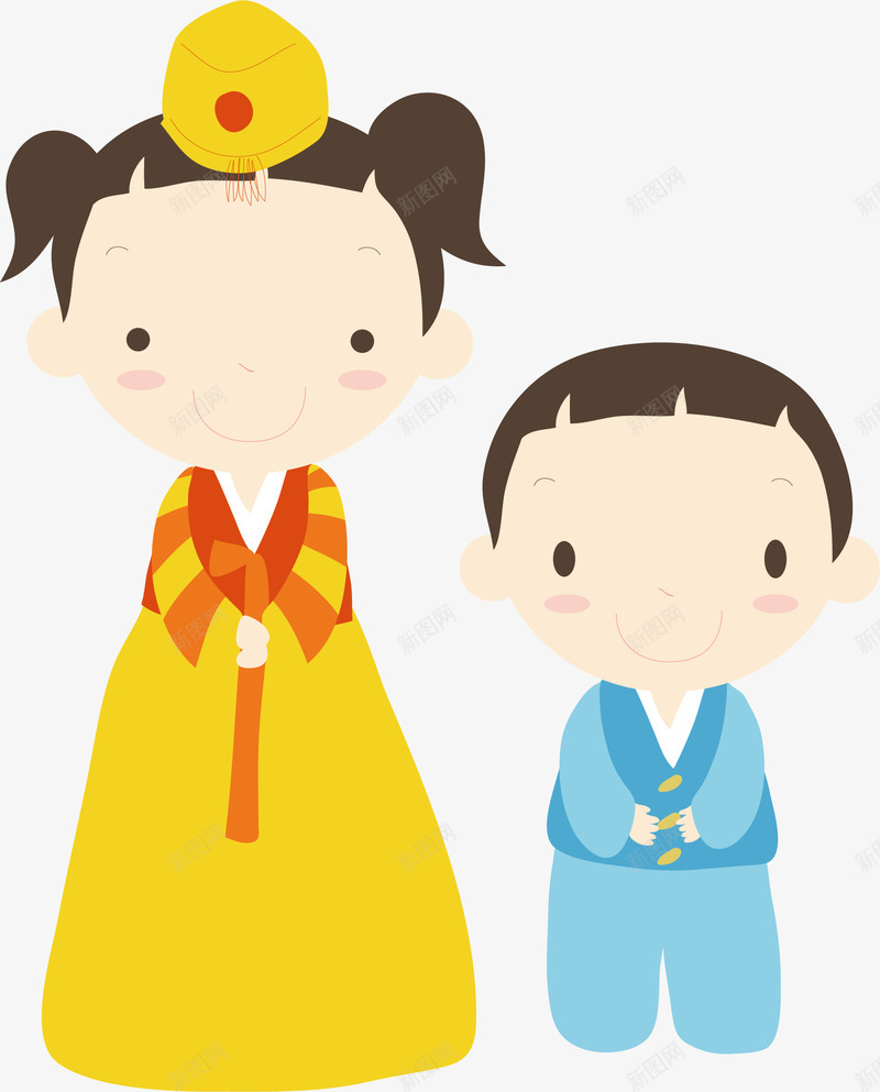 韩国孩子png免抠素材_88icon https://88icon.com 卡通 孩子 手绘 韩服