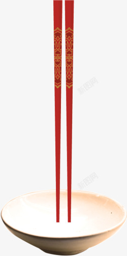 中国风古典花纹筷子素材