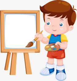 卡通画画师素材