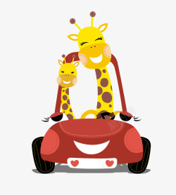 长颈鹿开车素材