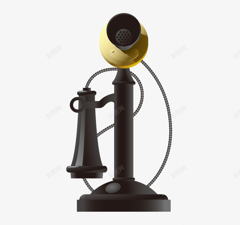 拟真复古老电话png免抠素材_88icon https://88icon.com 复古 拟真 电话