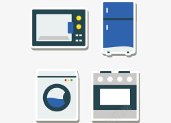 洗衣设备海尔冰箱洗衣机矢量图高清图片
