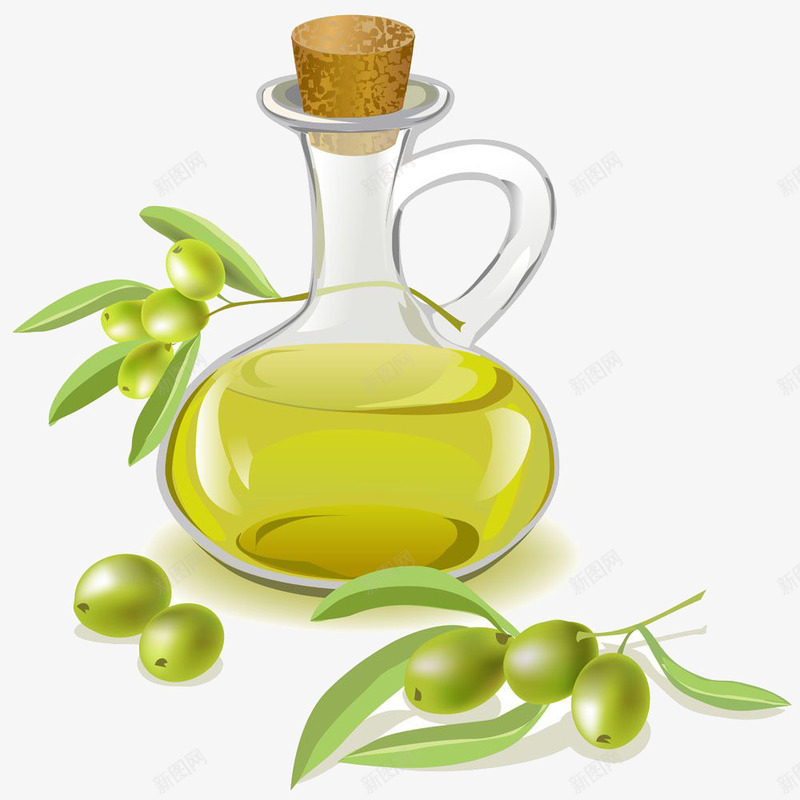 橄榄油壶png免抠素材_88icon https://88icon.com 厨房食材 有机橄榄油 橄榄果 橄榄枝 橄榄油壶 油瓶
