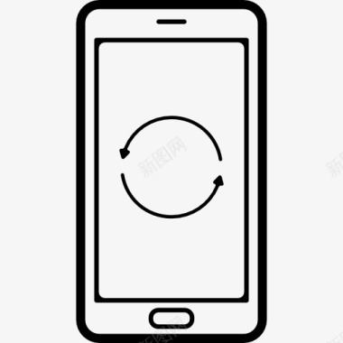 蛋黄展示图刷新循环箭头象征夫妻手机屏幕上图标图标