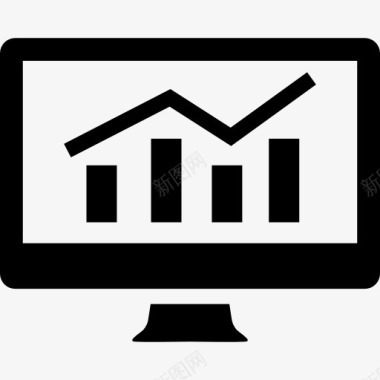 日常商务分析图形在屏幕上图标图标