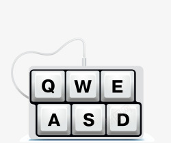 白色手绘的键盘按键素材