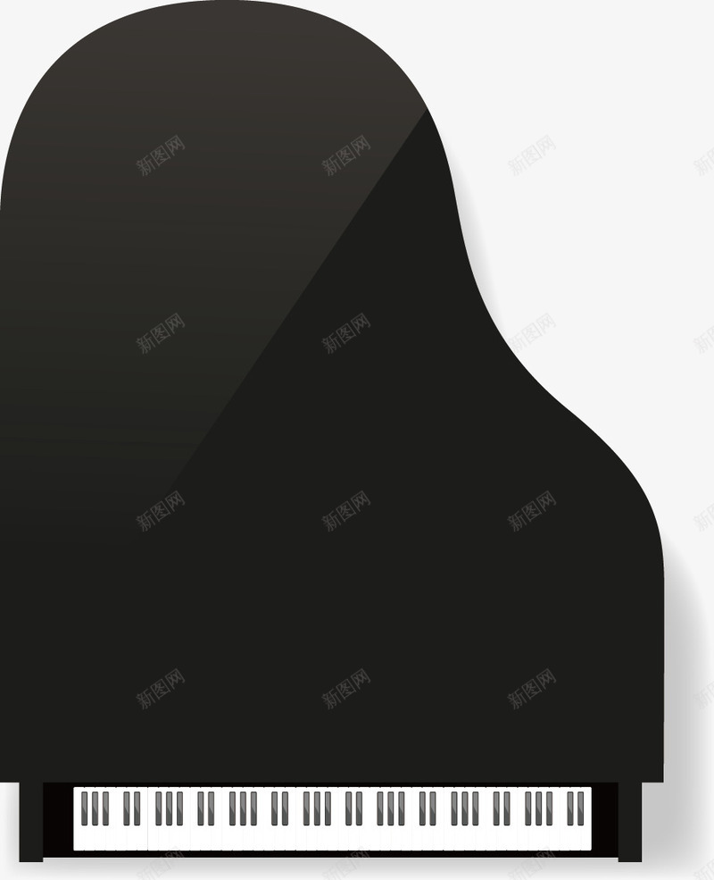 手绘钢琴矢量图ai免抠素材_88icon https://88icon.com 乐器 手绘 矢量图