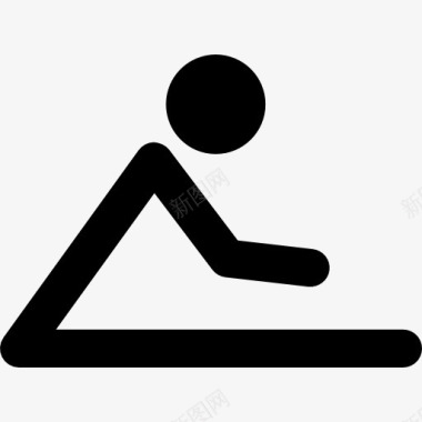 练习体操运动员在前屈曲姿势图标图标