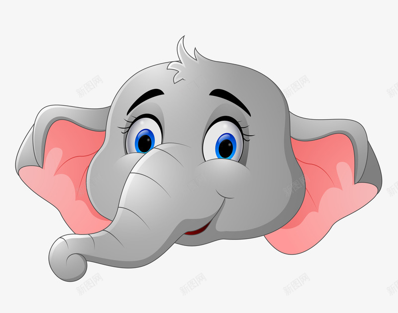 可爱的大象头像矢量图eps免抠素材_88icon https://88icon.com 卡通 卡通可爱 卡通的 可爱 可爱大象 可爱的大象 头像 矢量图