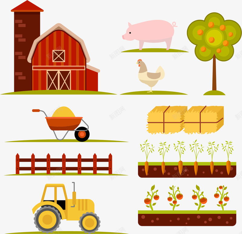 农业生产标志png免抠素材_88icon https://88icon.com 农场 标志 生产 生态农业 生态农场 种植
