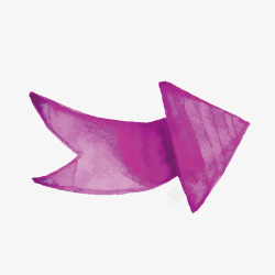 紫色彩绘弯曲上升箭号矢量图素材